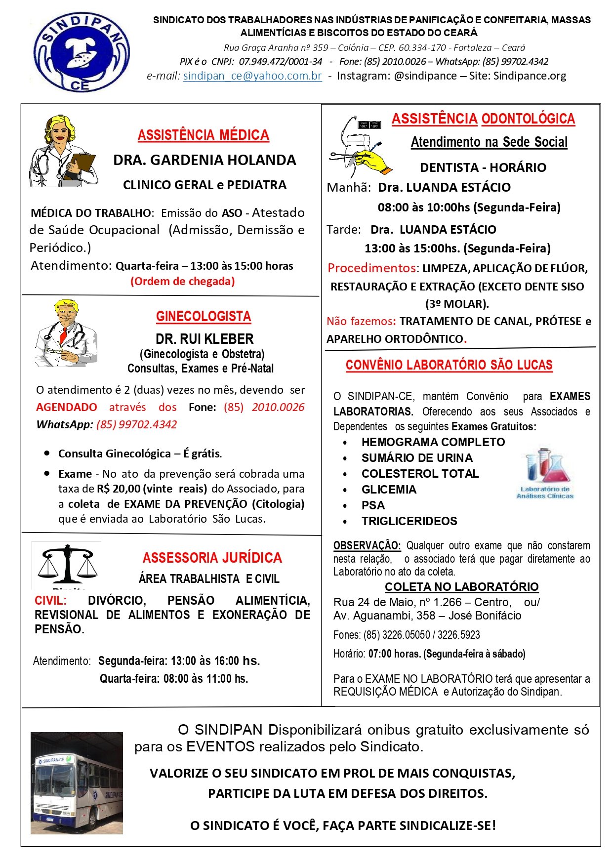 Informativos de Benefícios dos Sócios do Sindipance
