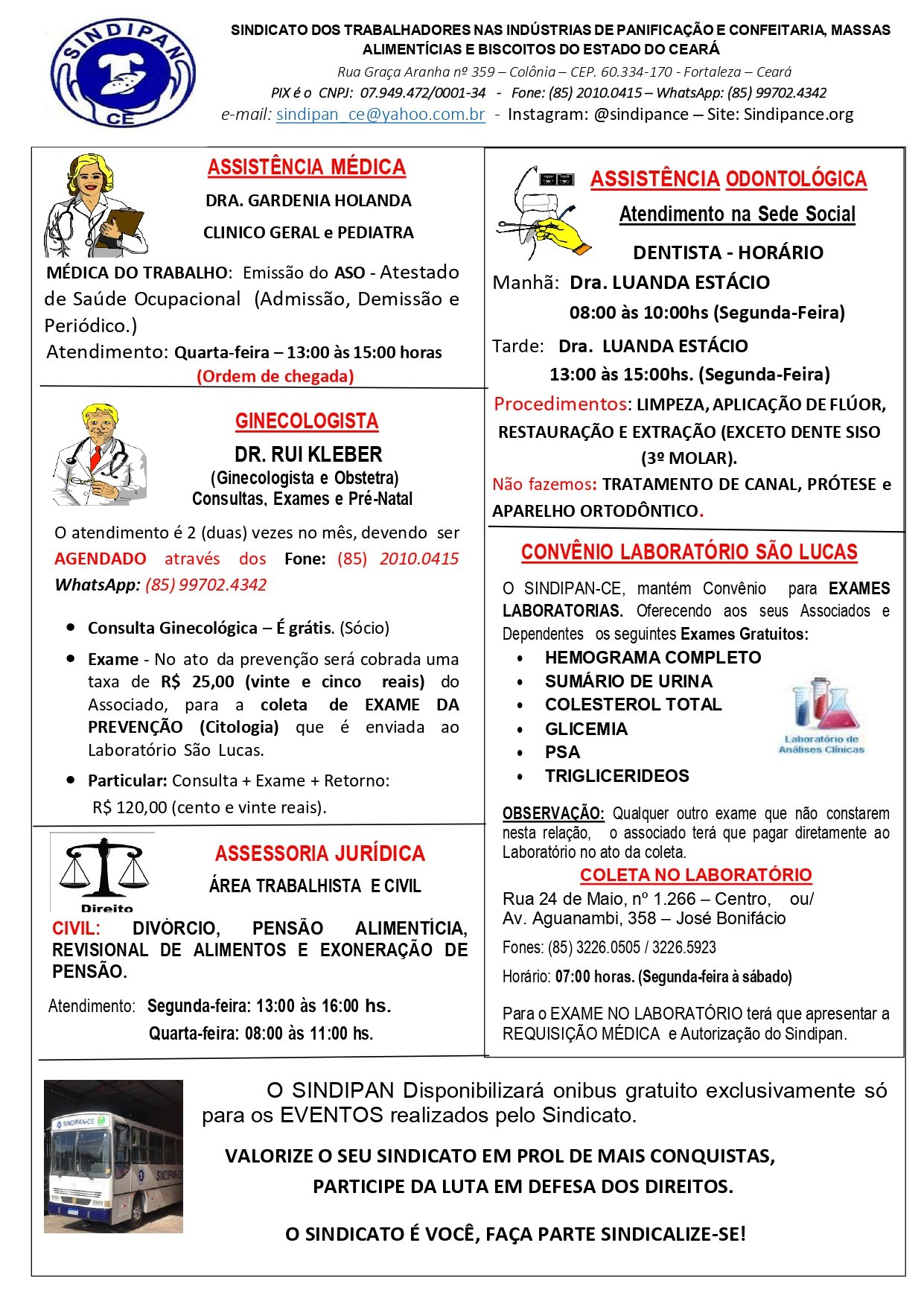 Informativos de Benefícios dos Sócios do Sindipance